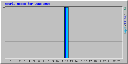 Hourly usage for June 2005