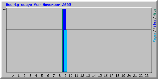 Hourly usage for November 2005